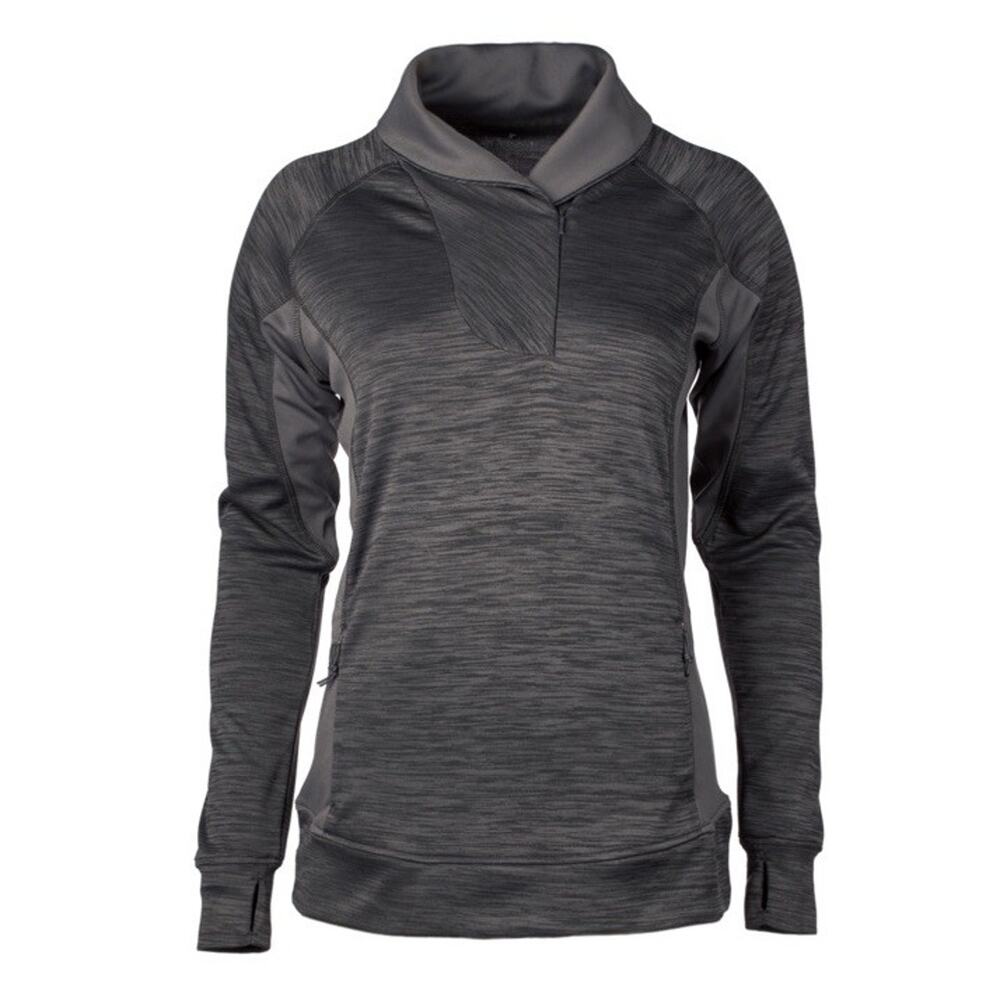 NWT Fossa Apparel Orion Wicking 1/4 Zip Pullover Gray Women's Size Large